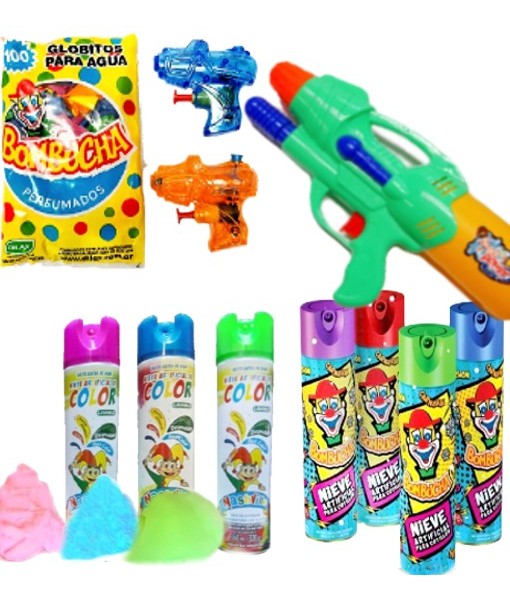 KIT VERANO DIVERSION CON NIEVE Y BOMBITAS DE AGUA